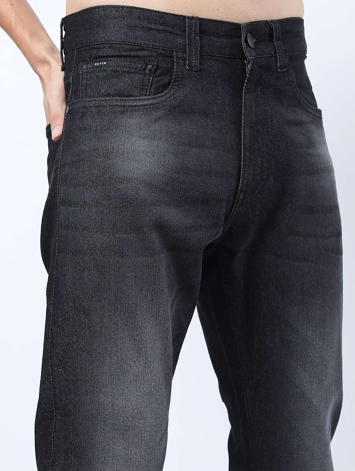 men mid rise plain jeans - 21596010 -  Standard Image - 5