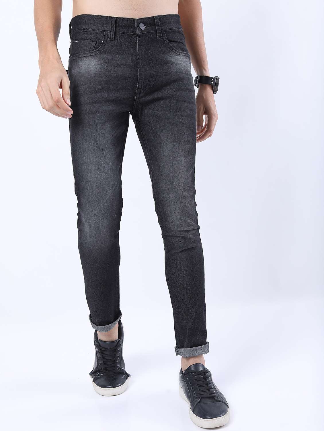 men mid rise plain jeans - 21596013 -  Zoom Image - 0
