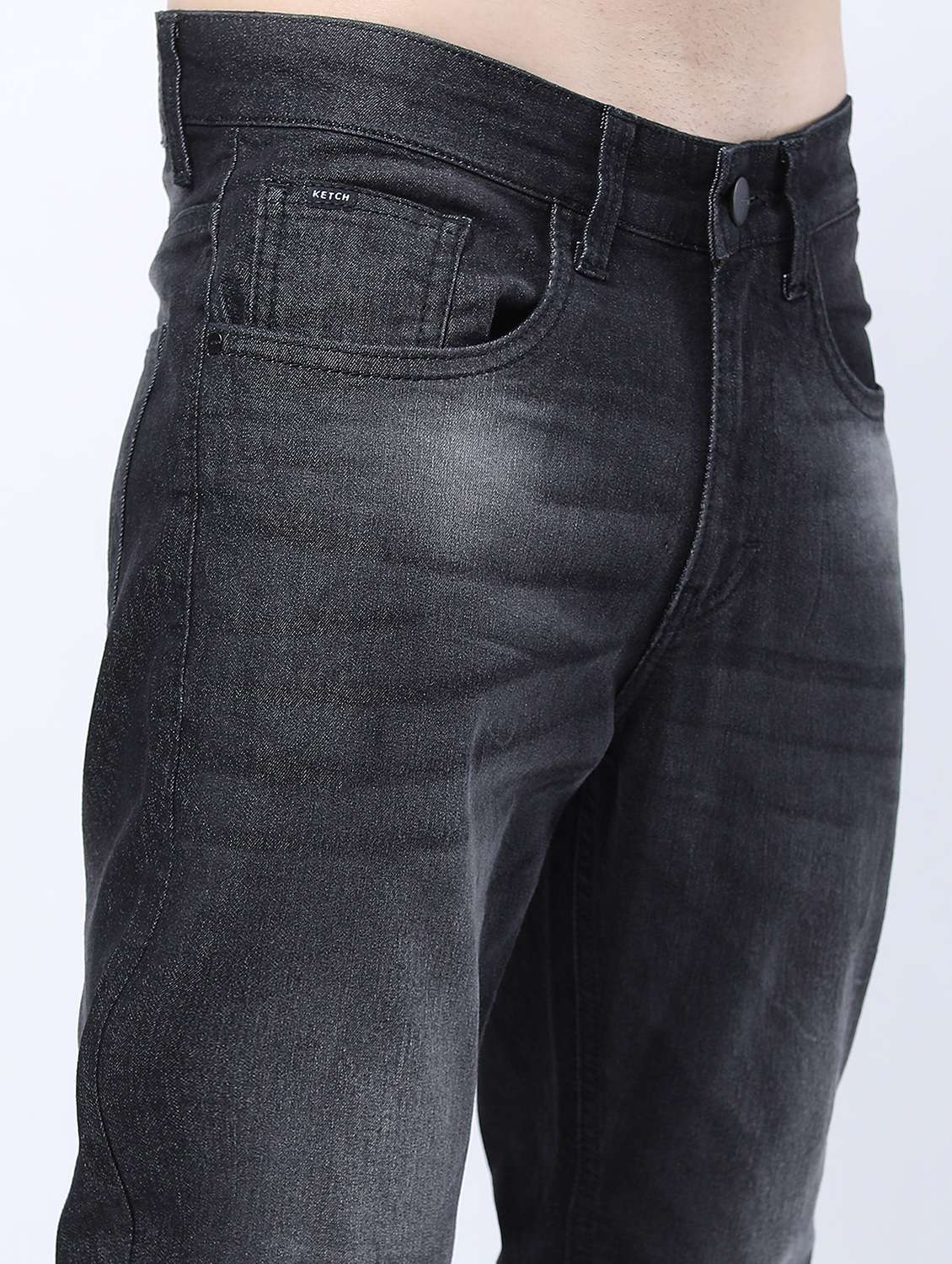 men mid rise plain jeans - 21596017 -  Standard Image - 5