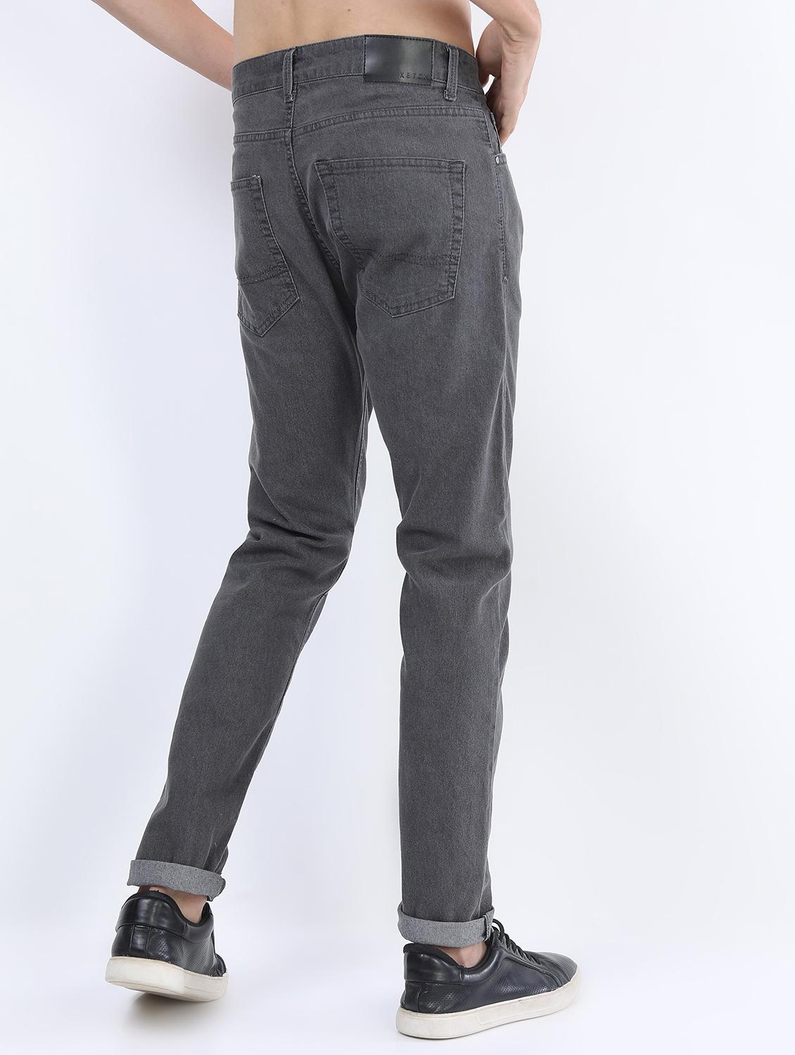 men mid rise plain jeans - 21596019 - Standard Image - 3