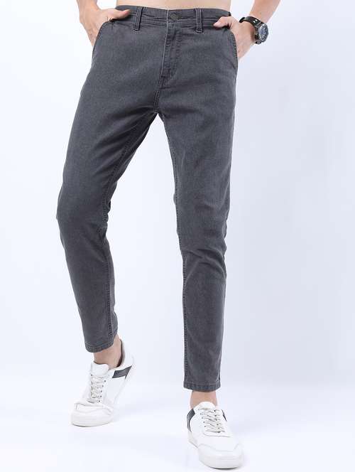 men mid rise plain jeans - 21596023 - Standard Image - 0
