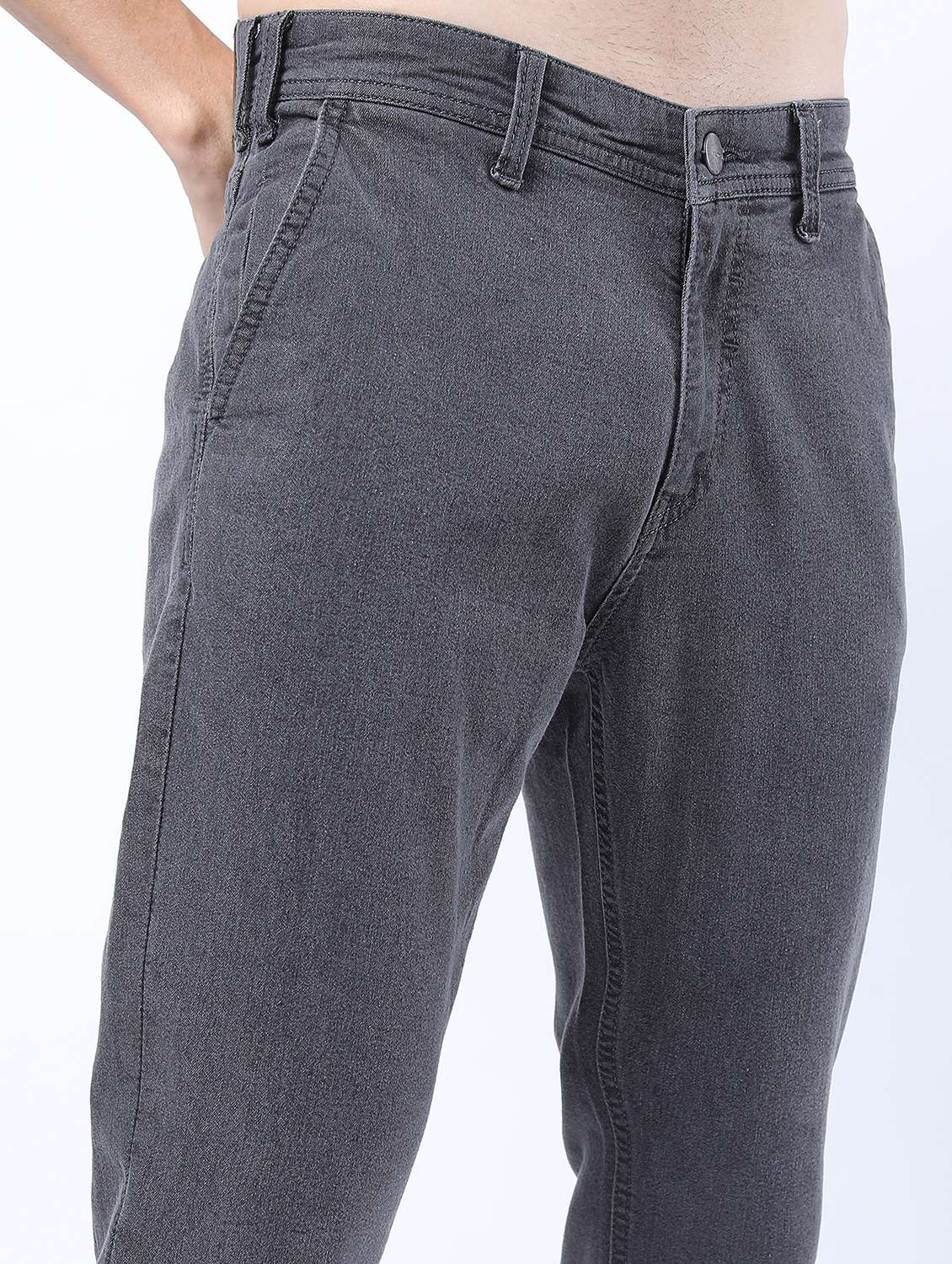 men mid rise plain jeans - 21596023 - Standard Image - 5