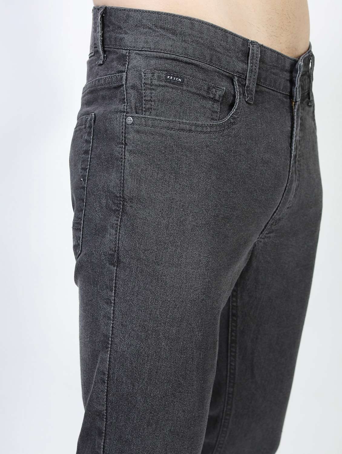 men mid rise plain jeans - 21596025 -  Standard Image - 5