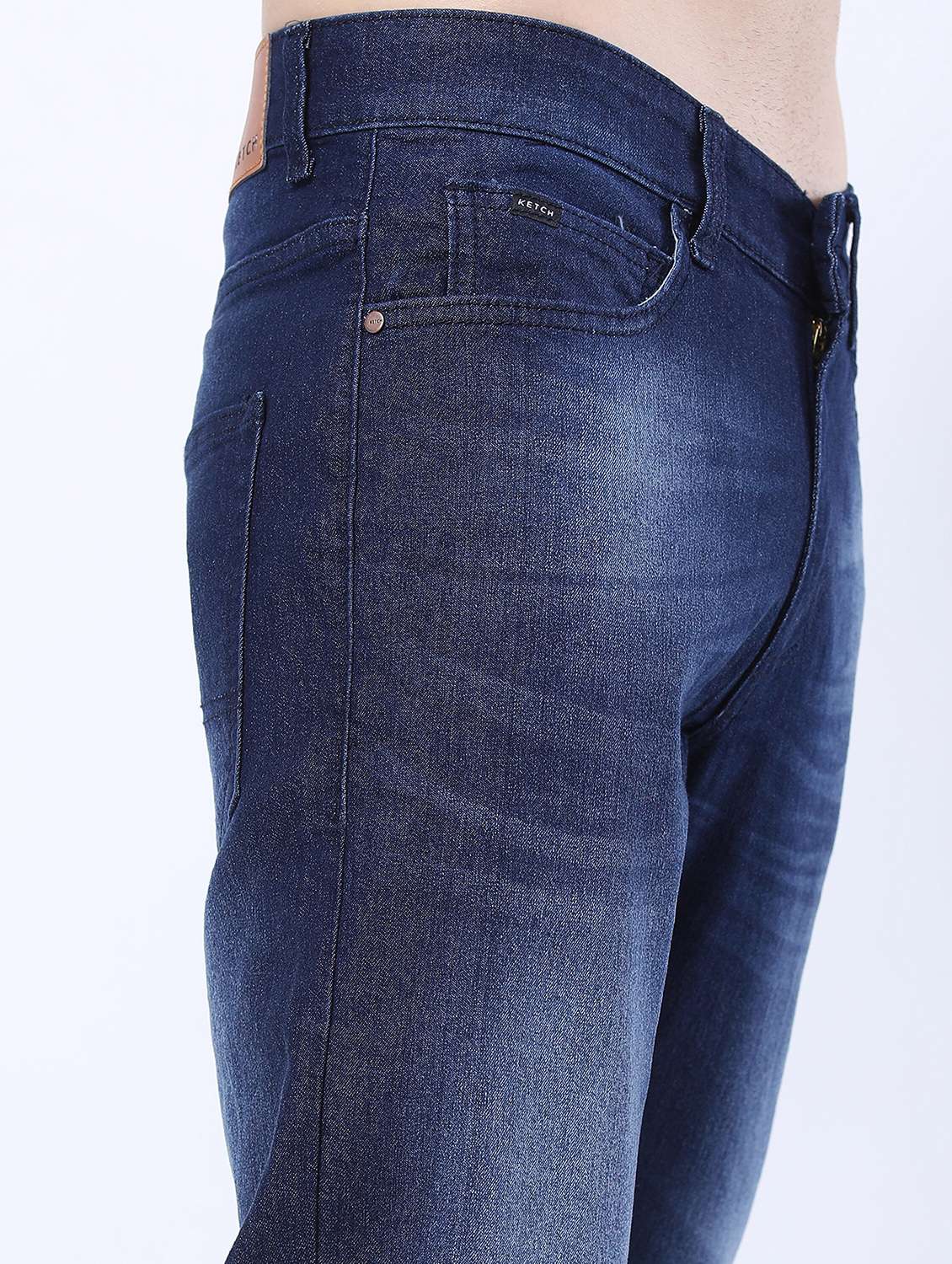 men mid rise plain jeans - 21596042 - Standard Image - 5