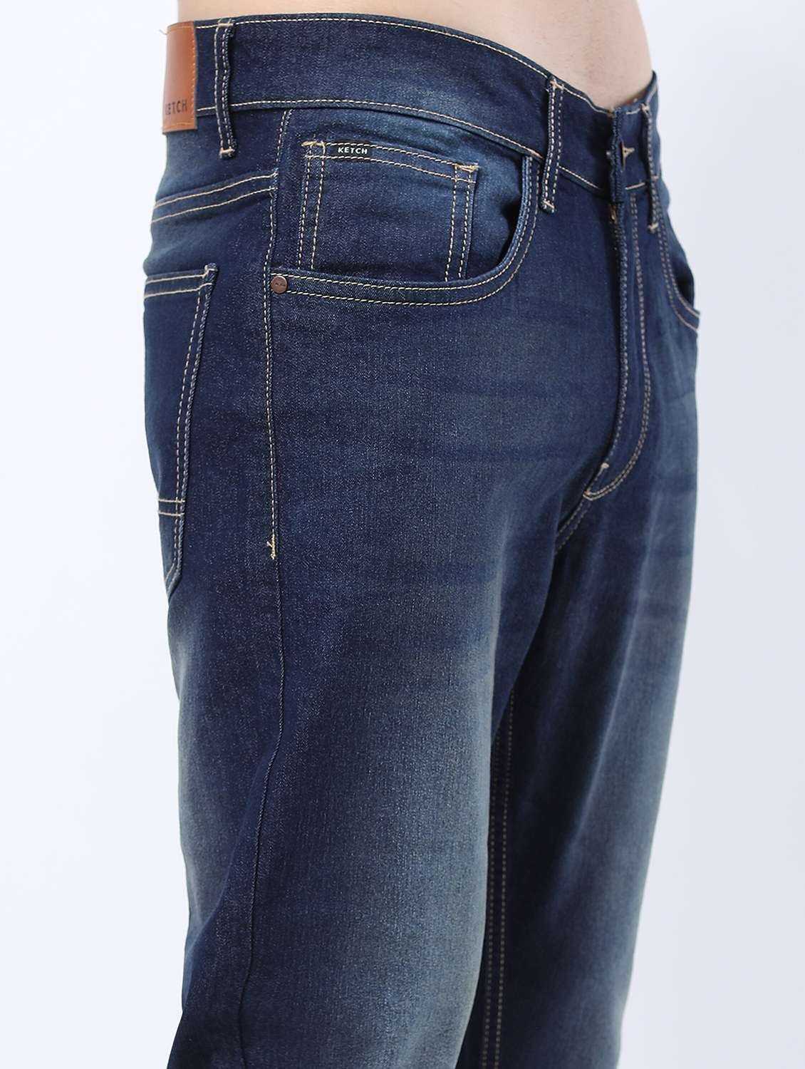 men mid rise plain jeans - 21596045 -  Standard Image - 5