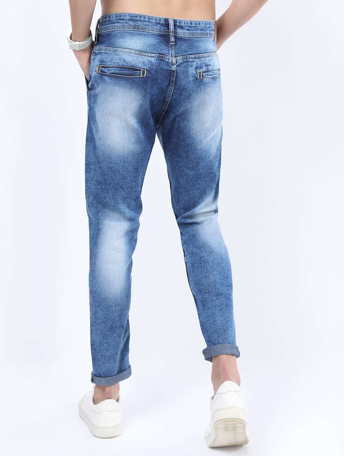men mid rise plain jeans - 21596054 - Standard Image - 3