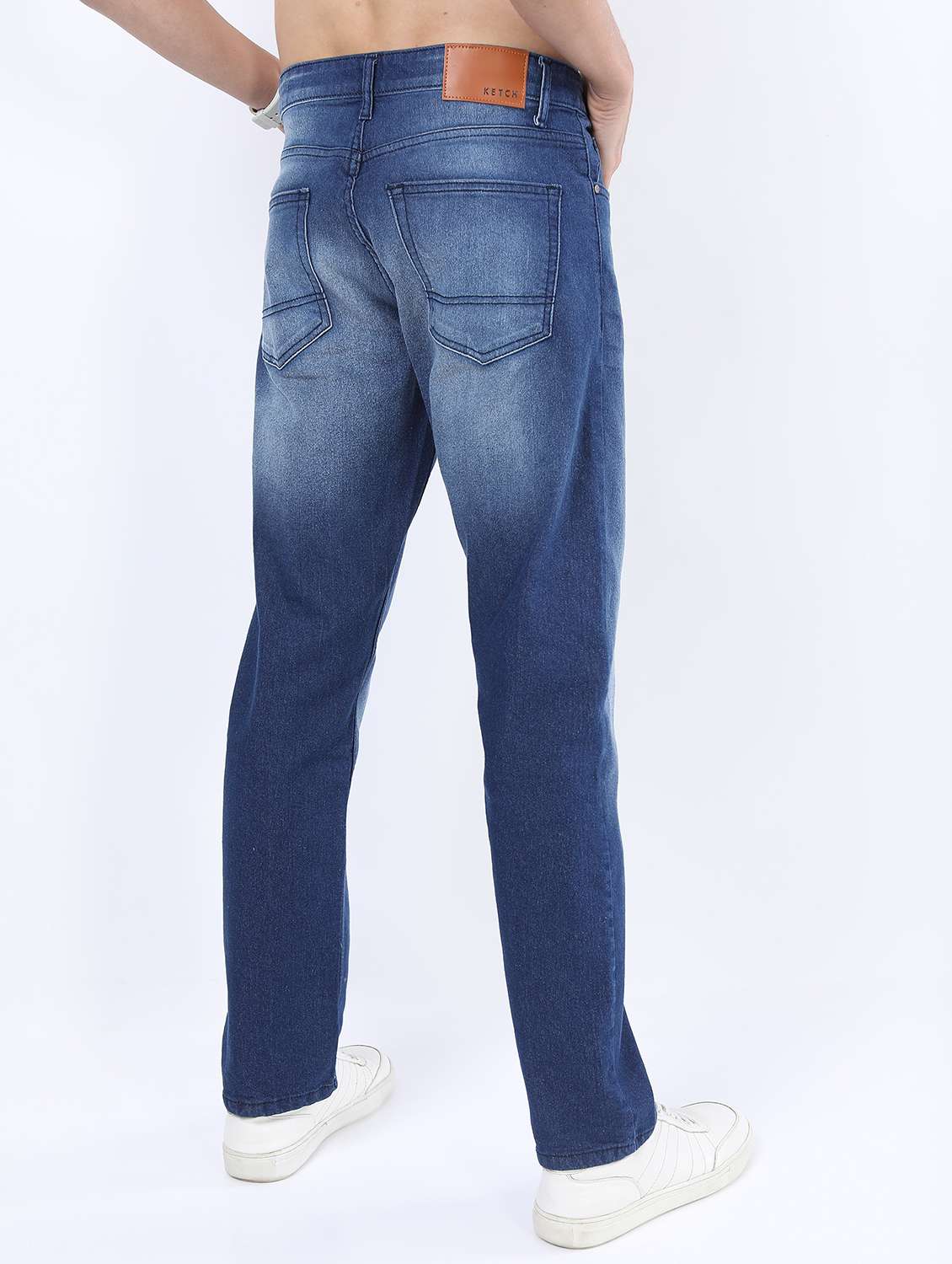 men mid rise plain jeans - 21596056 -  Standard Image - 3
