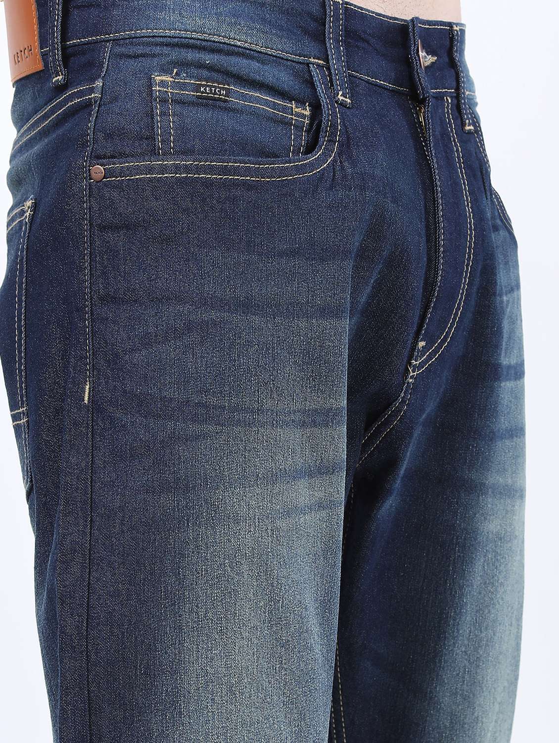 men mid rise plain jeans - 21596063 -  Standard Image - 5