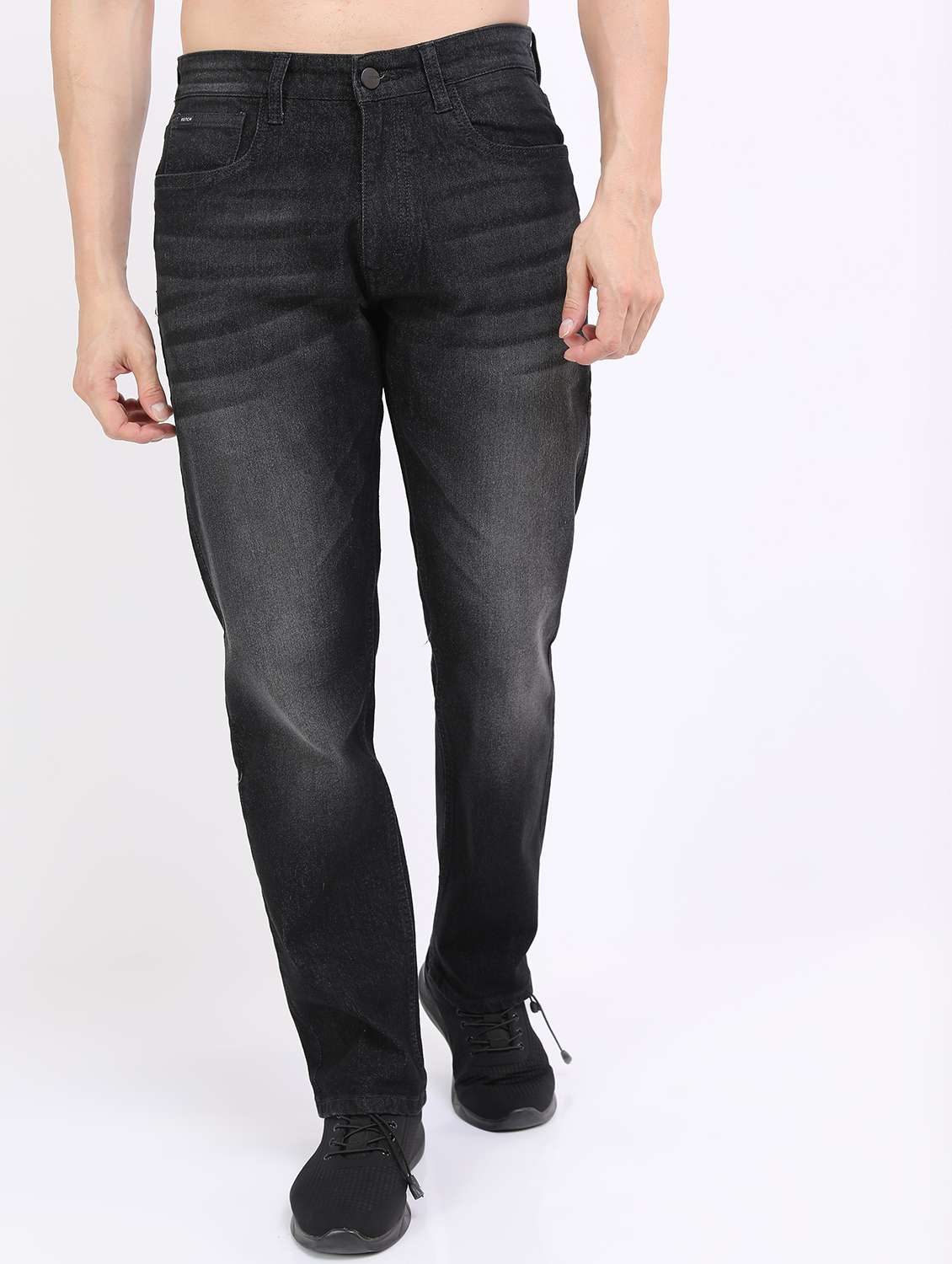 men mid rise plain jeans - 21596072 -  Zoom Image - 0