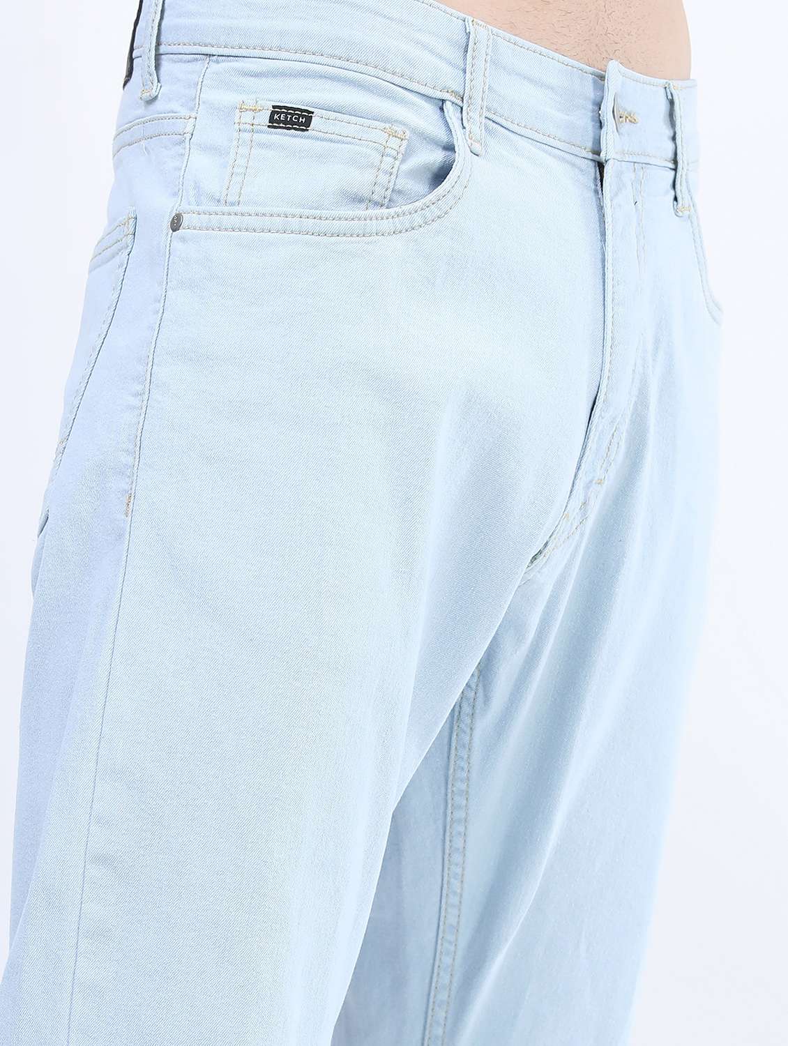 men mid rise plain jeans - 21596079 -  Standard Image - 5