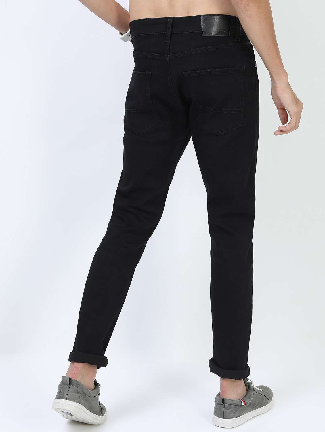 men mid rise plain jeans - 21596110 -  Standard Image - 3