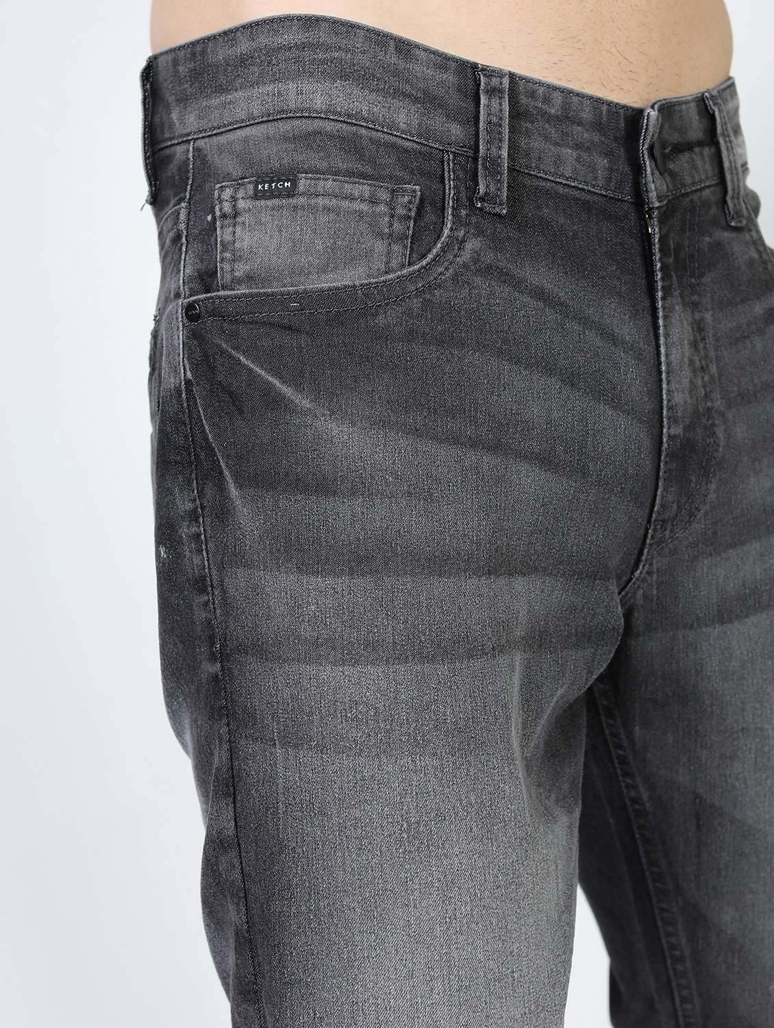 men mid rise plain jeans - 21596115 -  Standard Image - 5