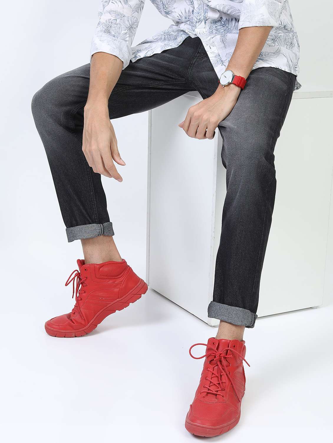 men mid rise plain jeans - 21596118 - Standard Image - 3