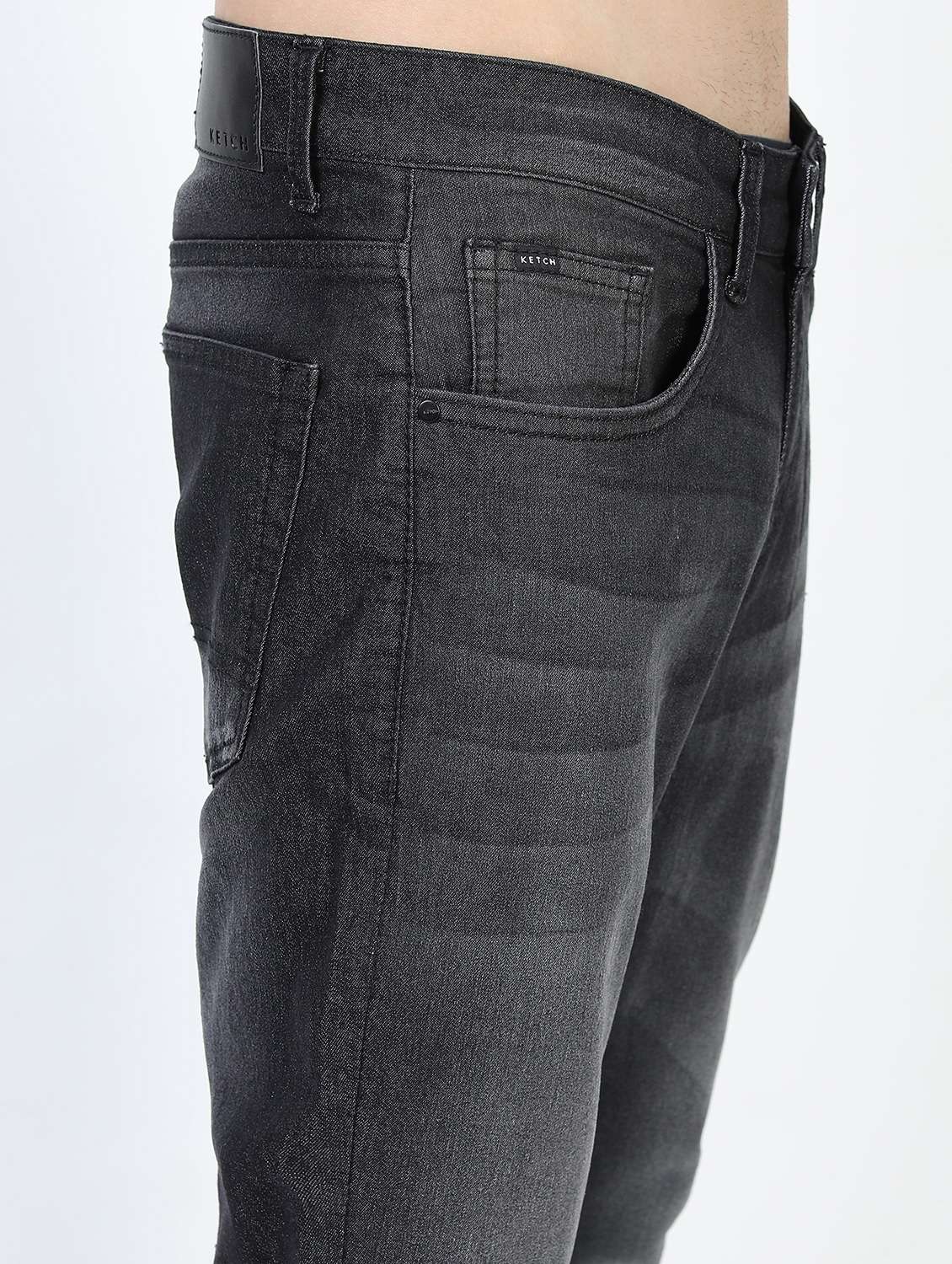 men mid rise plain jeans - 21596122 - Standard Image - 5