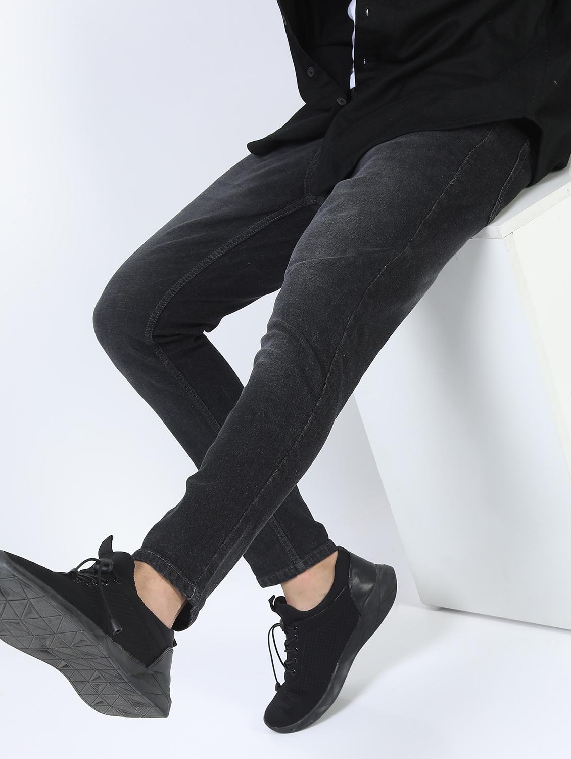 men mid rise plain slim fit jeans - 21596158 - Standard Image - 3