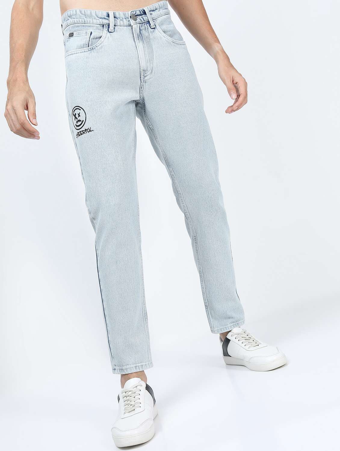 men plain slim fit mid rise jeans