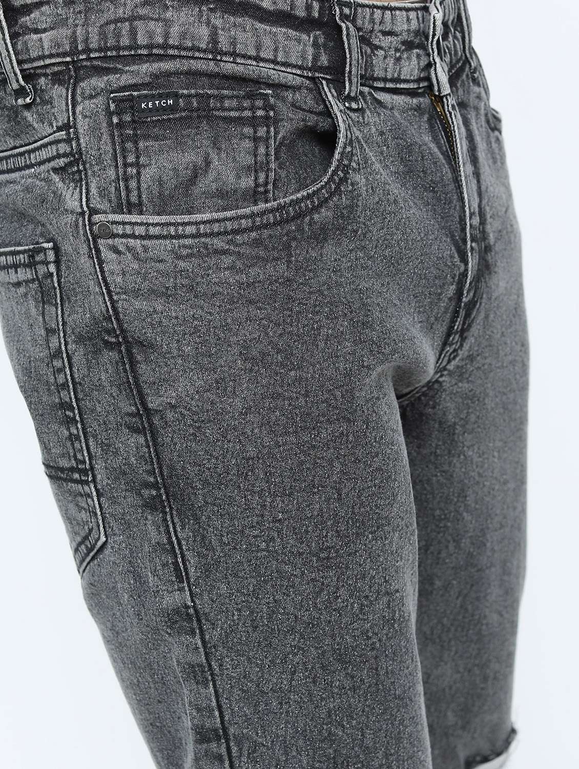 men slash knee mid rise slim fit jean - 21596175 -  Standard Image - 5