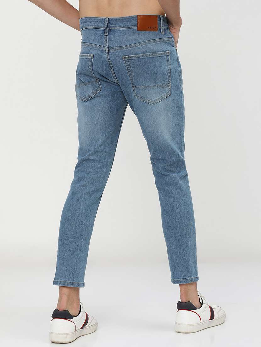 men solid mid rise slim fit jean - 21596202 -  Standard Image - 3