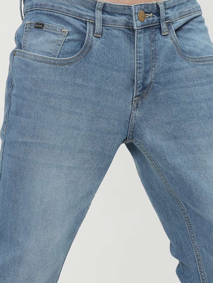 men solid mid rise slim fit jean - 21596202 -  Standard Image - 5