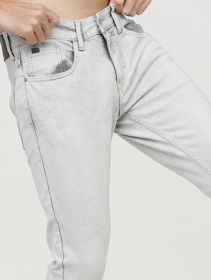 men solid mid rise slim fit jean - 21596230 -  Standard Image - 5