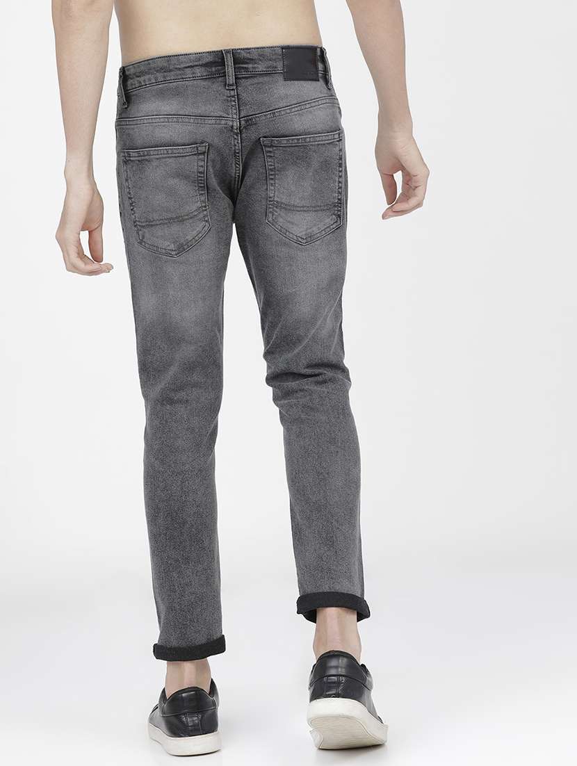 men distress slim fit mid rise jeans - 21596243 -  Standard Image - 3