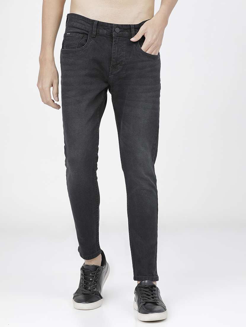 men plain slim fit mid rise jeans