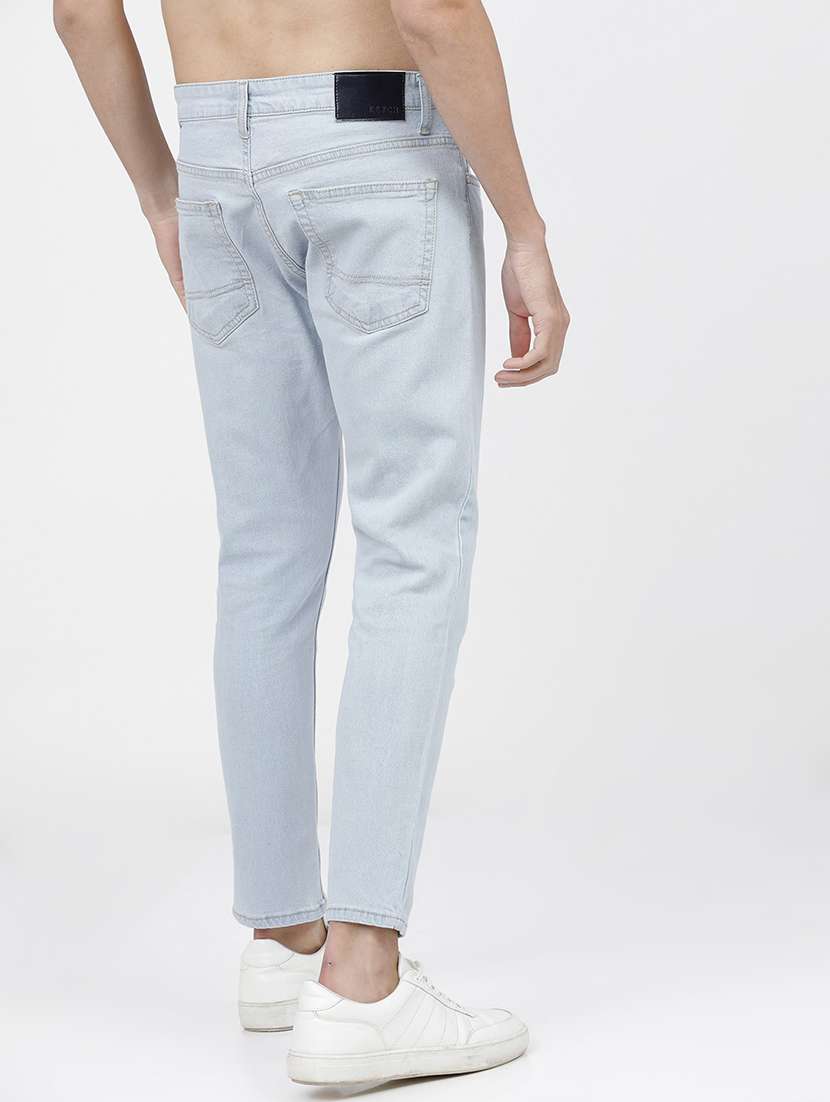 men solid mid rise slim fit jean - 21596265 -  Standard Image - 3