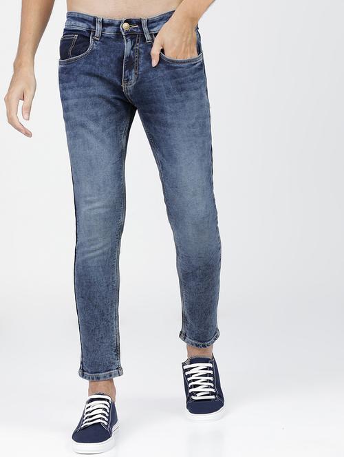 men solid mid rise slim fit jean - 21596272 - Standard Image - 0