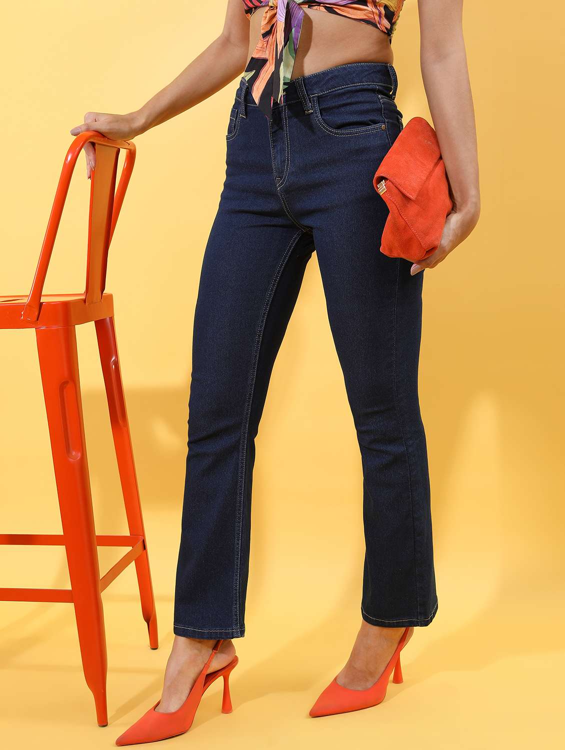 women solid mid rise straight fit jean - 21596291 -  Standard Image - 3