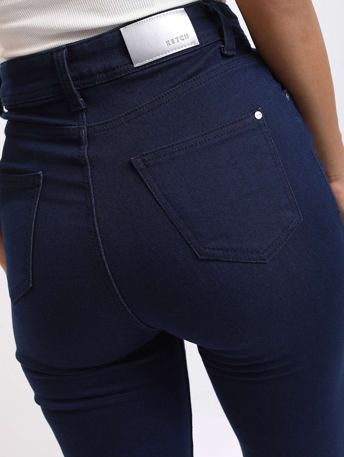 women solid high rise skinny fit jean - 21596293 - Standard Image - 5