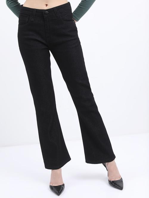 women solid high rise bootcut jean - 21596304 -  Standard Image - 0