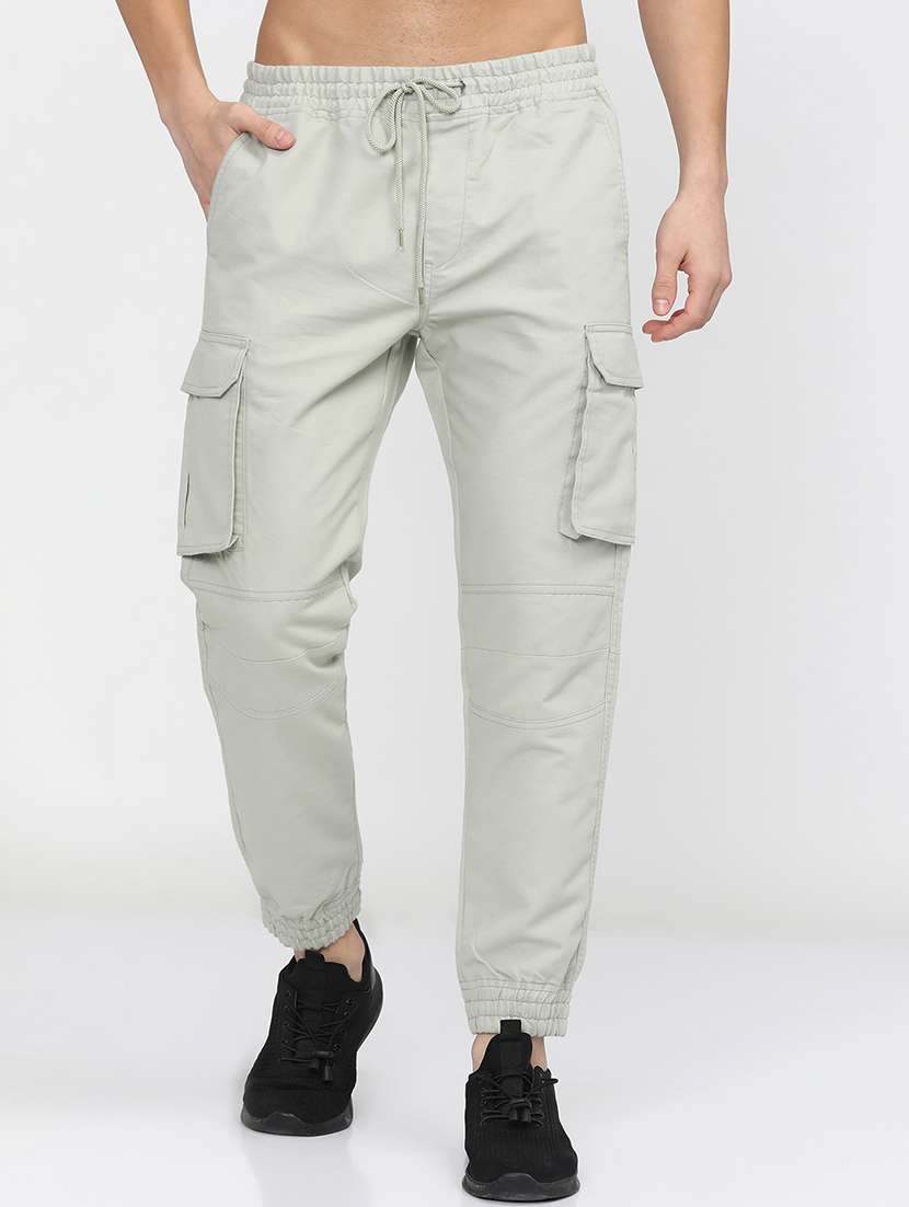 men mid rise solid cargo