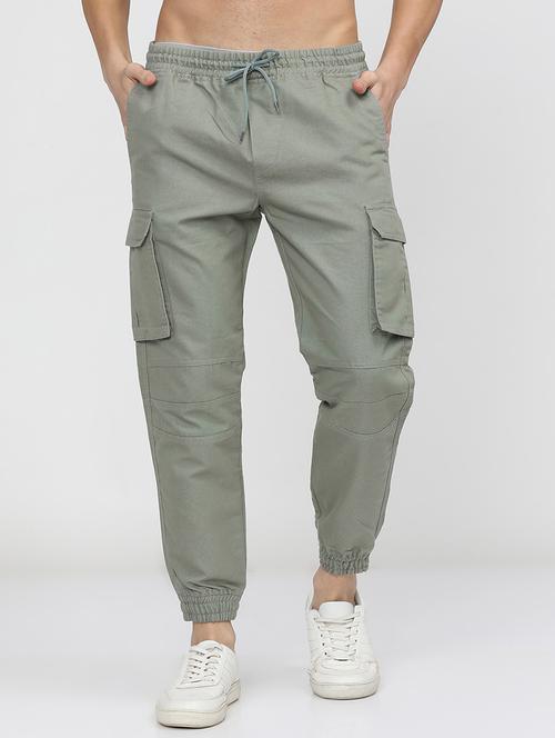 men mid rise solid cargo - 21596358 - Standard Image - 0