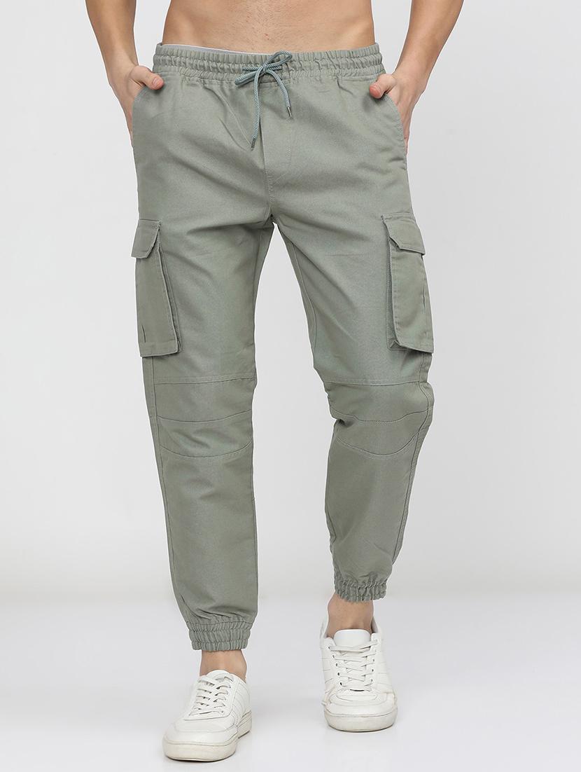 men mid rise solid cargo - 21596358 - Zoom Image - 0