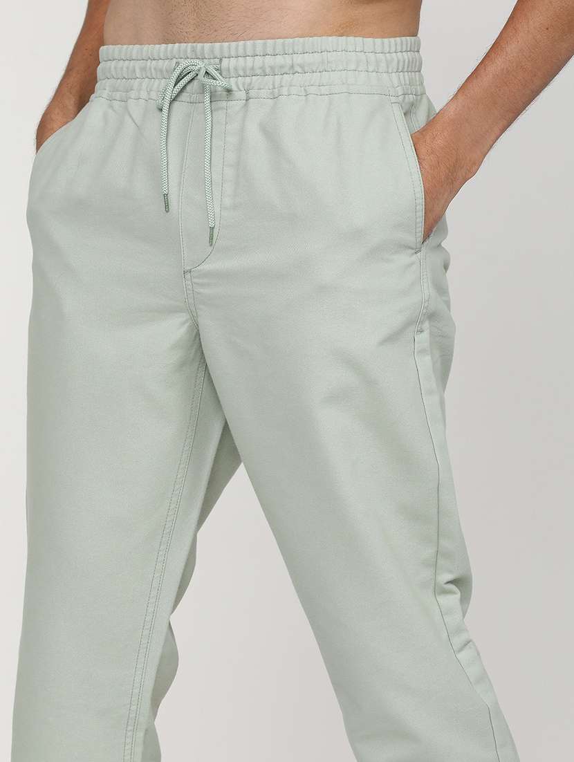 men mid rise solid joggers - 21596363 -  Standard Image - 5