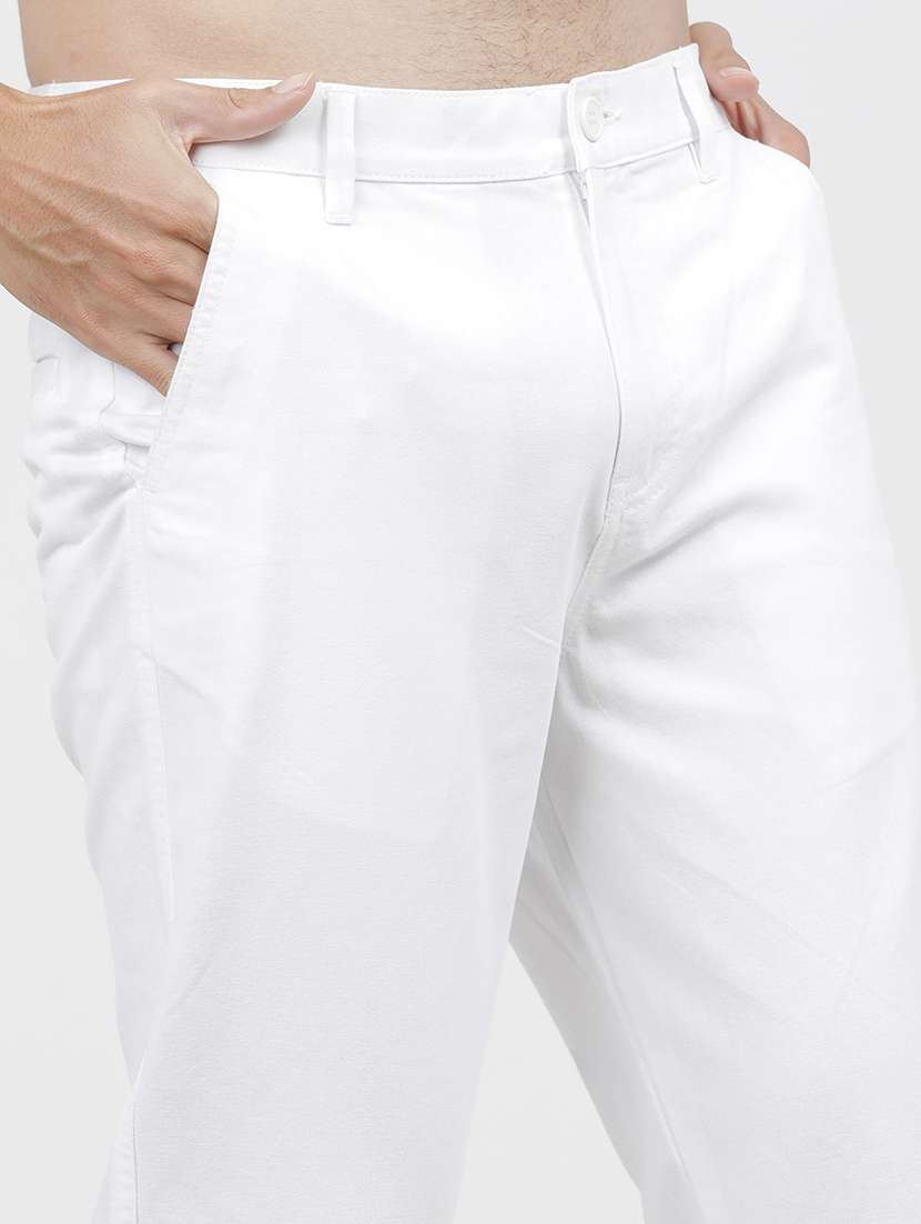 men mid rise solid chinos - 21596384 -  Standard Image - 5