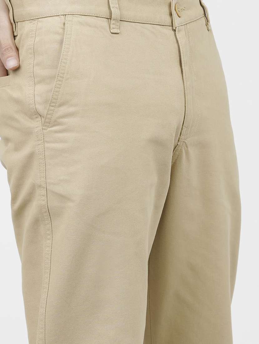 men solid mid rise chinos casual trouser - 21596387 - Standard Image - 5