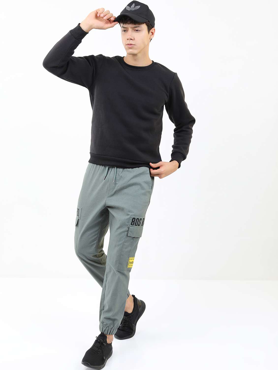 men solid pullover long sleeve sweatshirt - 21596446 -  Standard Image - 3