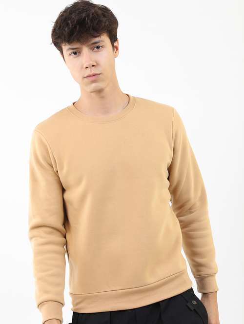 men long sleeves plain sweatshirt - 21596447 -  Standard Image - 0