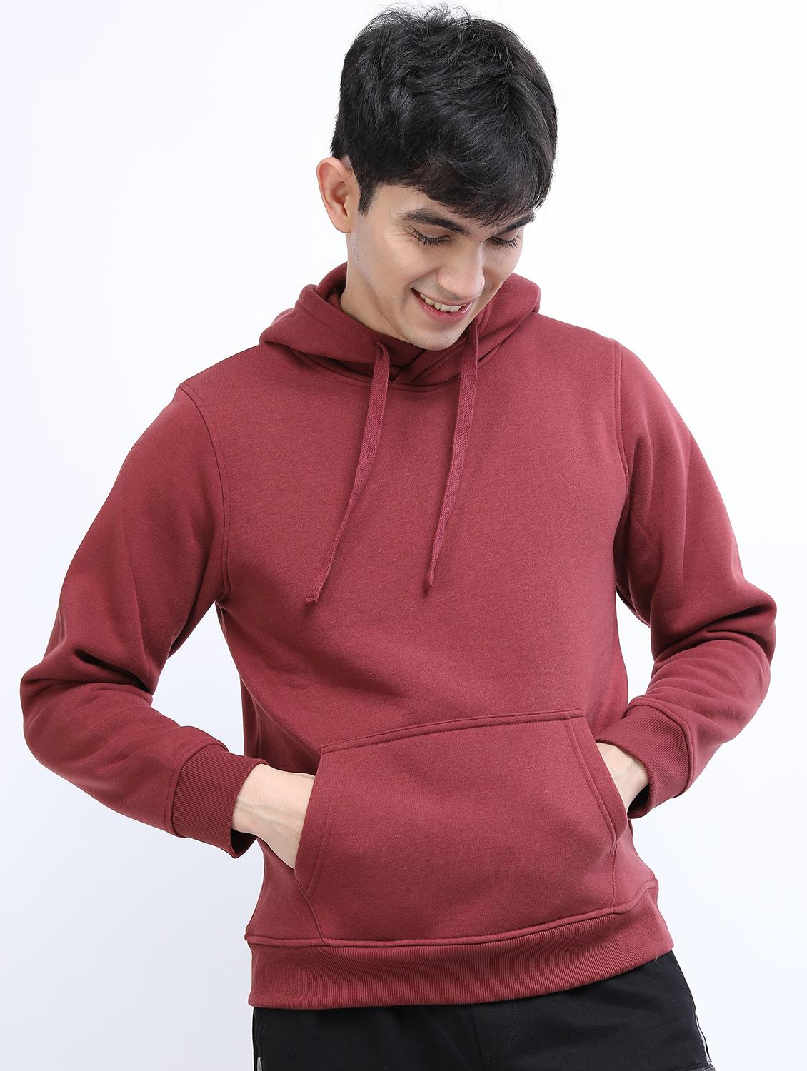 men plain hooded long sleeve sweatshirt - 21596454 - Zoom Image - 0