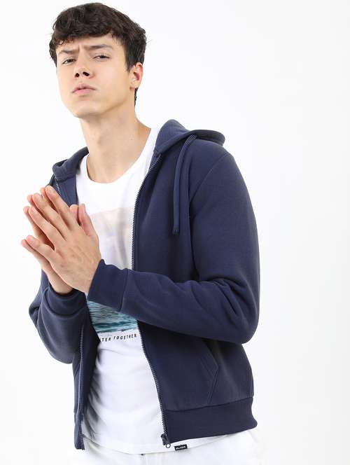 men plain hooded long sleeve sweatshirt - 21596461 - Standard Image - 0