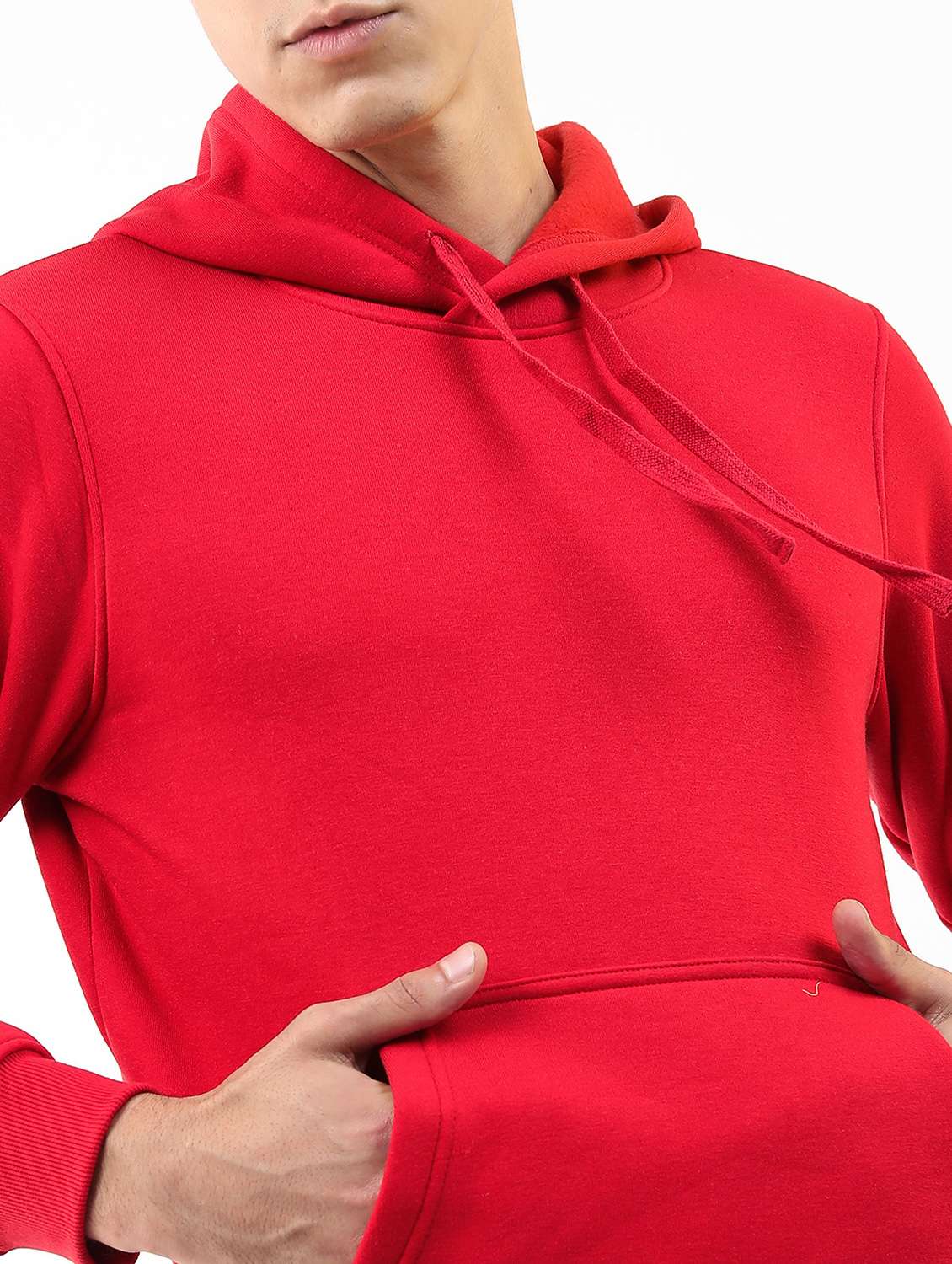 men plain hooded long sleeve sweatshirt - 21596470 -  Standard Image - 3