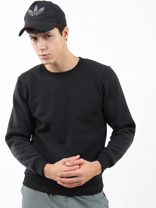 men plain round neck long sleeve sweatshirt - 21596471 - Standard Image - 0