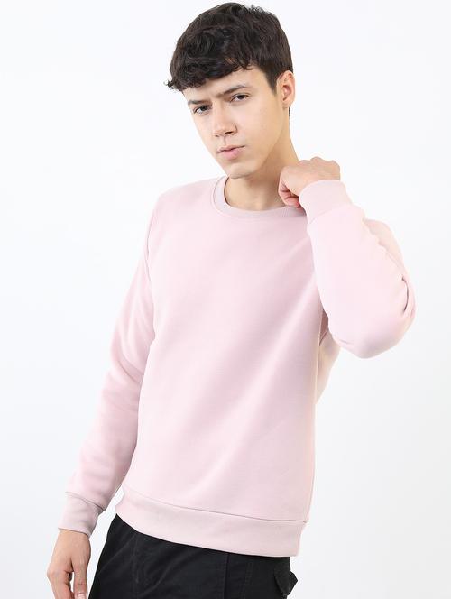 men plain round neck long sleeve sweatshirt - 21596475 - Standard Image - 0