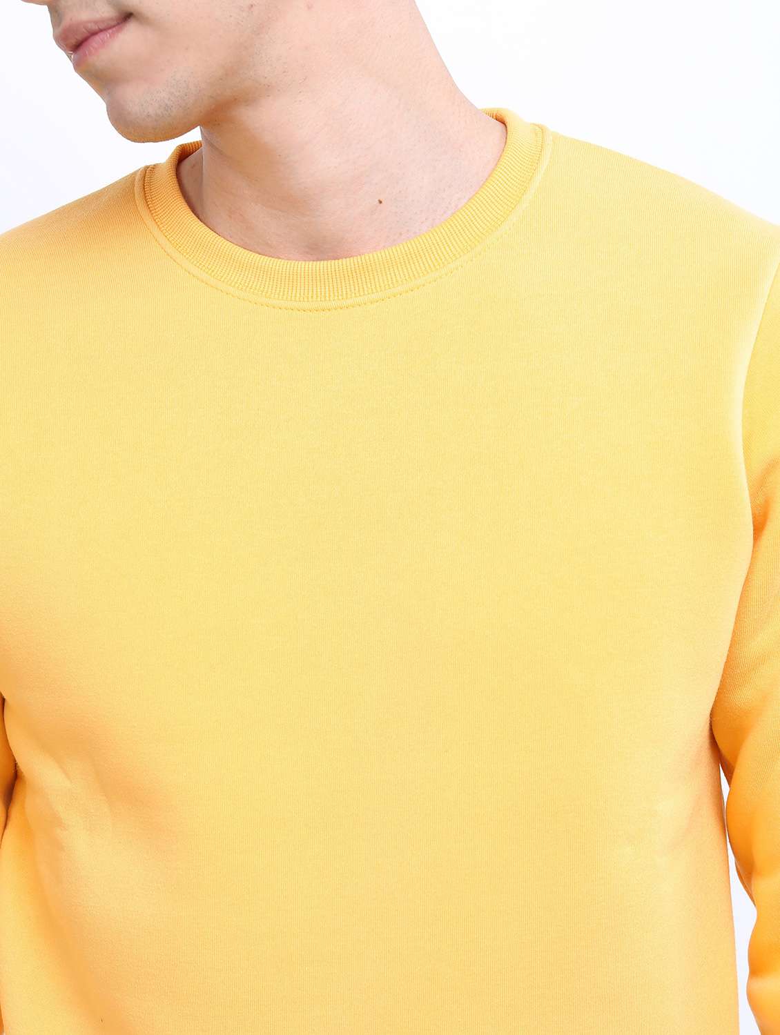 men plain round neck long sleeve sweatshirt - 21596476 -  Standard Image - 3