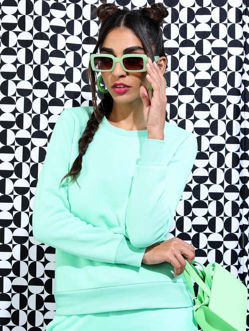 women plain long sleeve sweatshirt - 21596522 -  Standard Image - 0