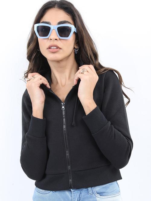 women black plain sweatshirt - 21596527 -  Standard Image - 0
