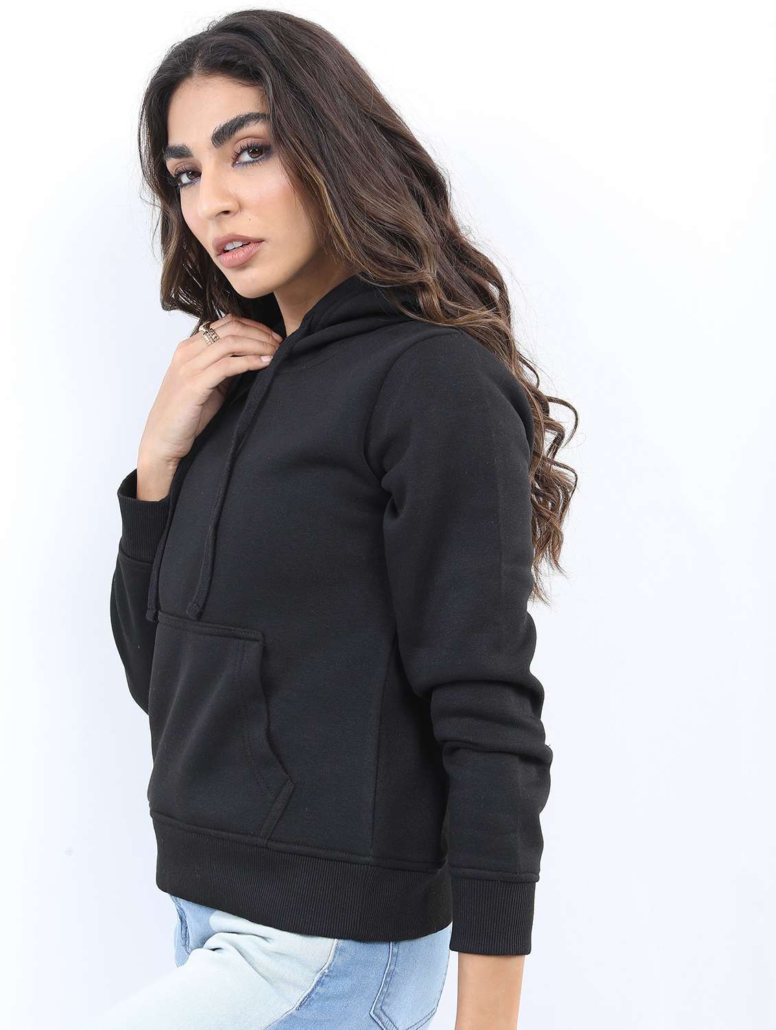 women long sleeve plain sweatshirt