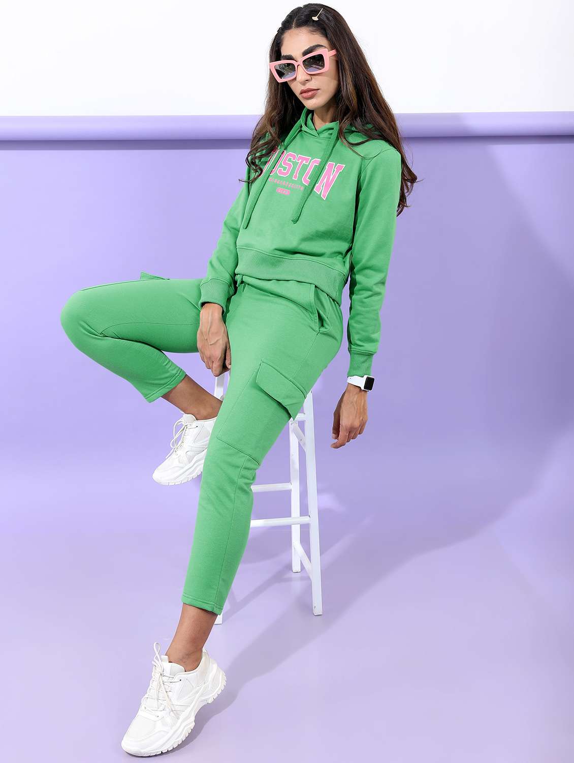 women long sleeve front print sweatshirt - 21596541 -  Standard Image - 3