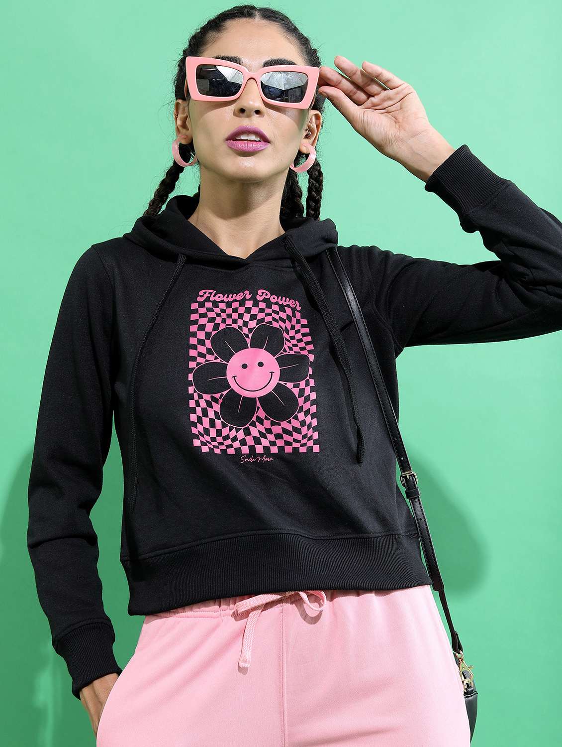 women long sleeve front print sweatshirt - 21596543 -  Zoom Image - 0
